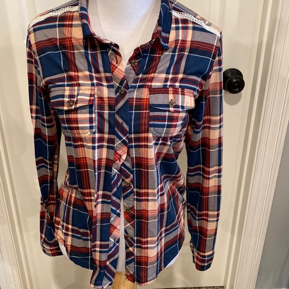 Blue rain flannel